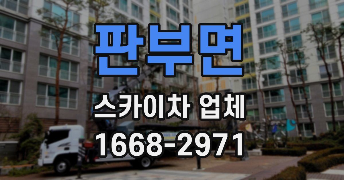 판부면 스카이차 업체
