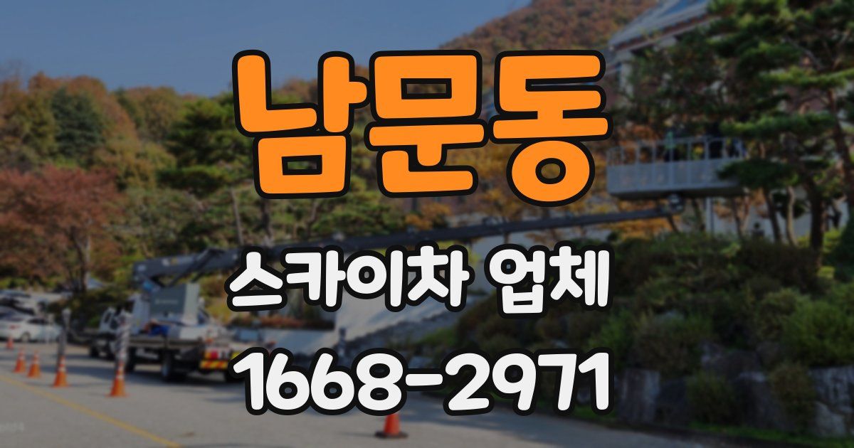 남문동 스카이차 업체