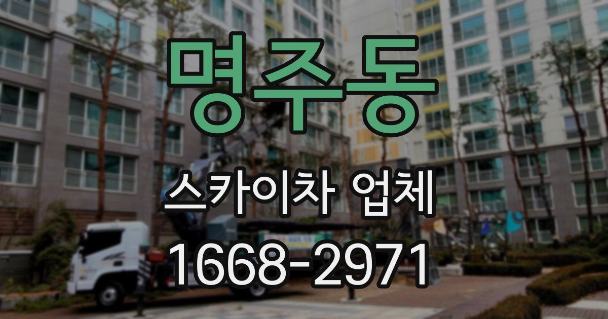 명주동 스카이차 업체