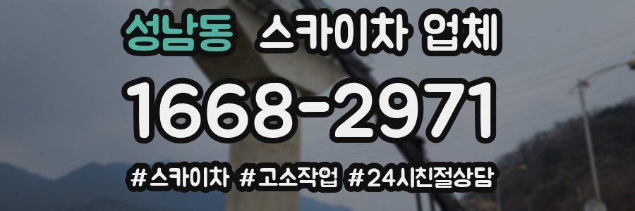 성남동 스카이차 업체