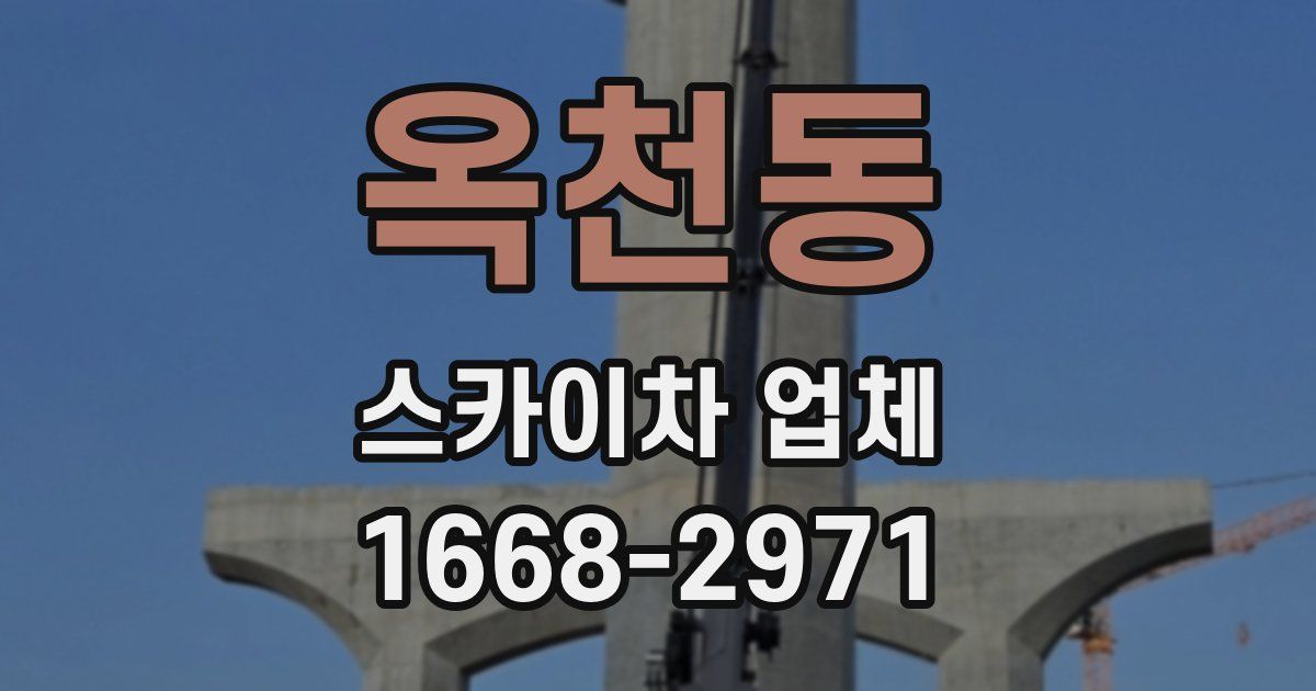 옥천동 스카이차 업체