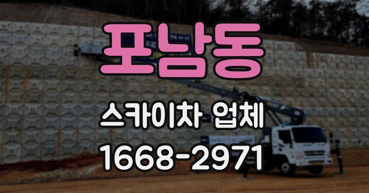포남동 스카이차 업체