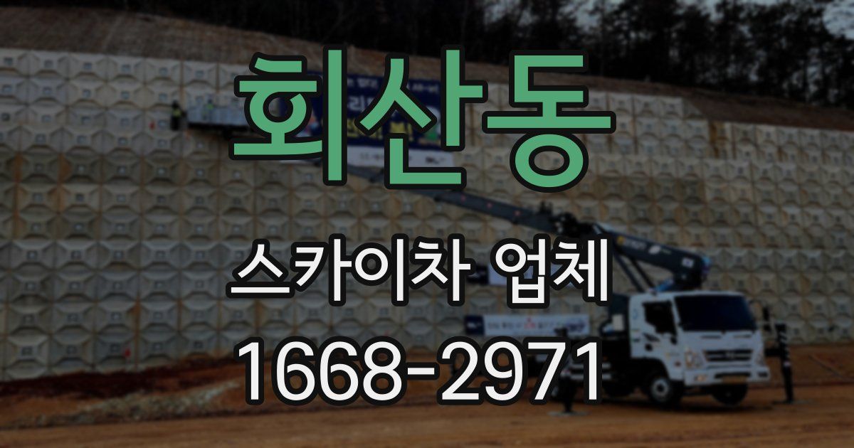 회산동 스카이차 업체
