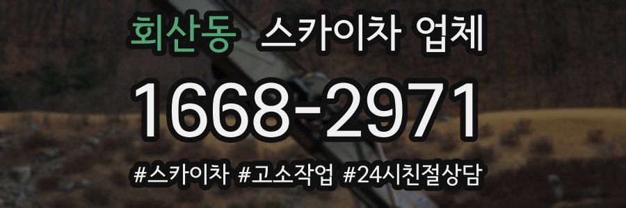 회산동 스카이차 업체