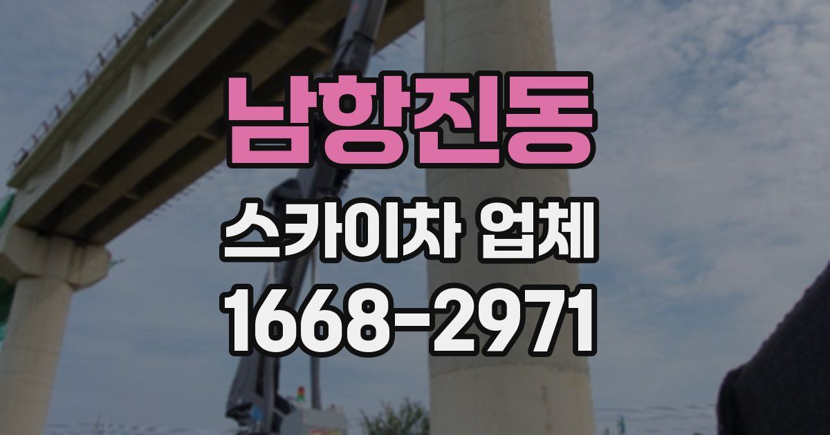 남항진동 스카이차 업체