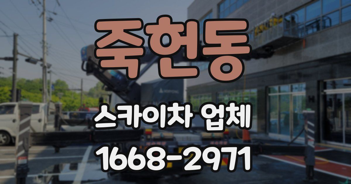 죽헌동 스카이차 업체