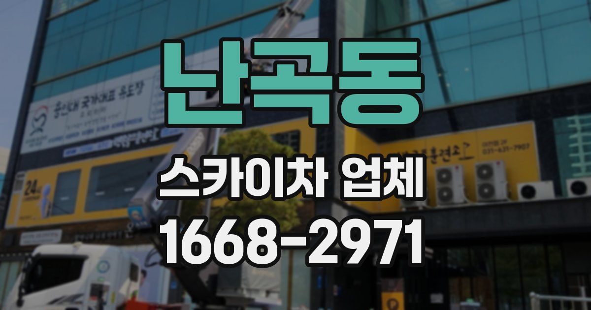 난곡동 스카이차 업체