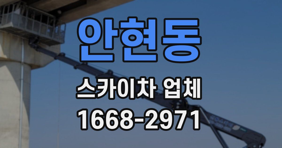 안현동 스카이차 업체
