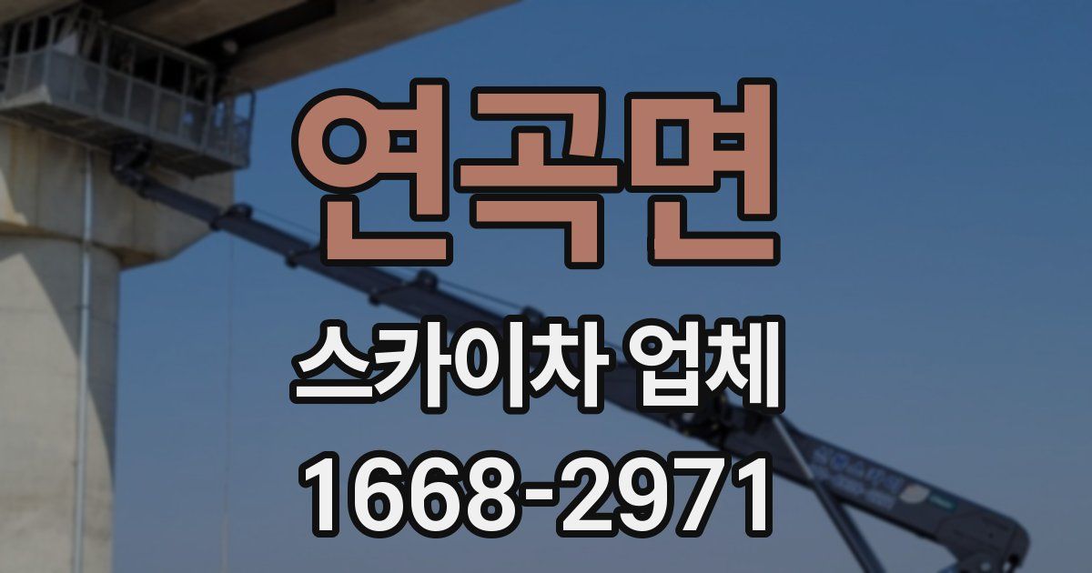 연곡면 스카이차 업체