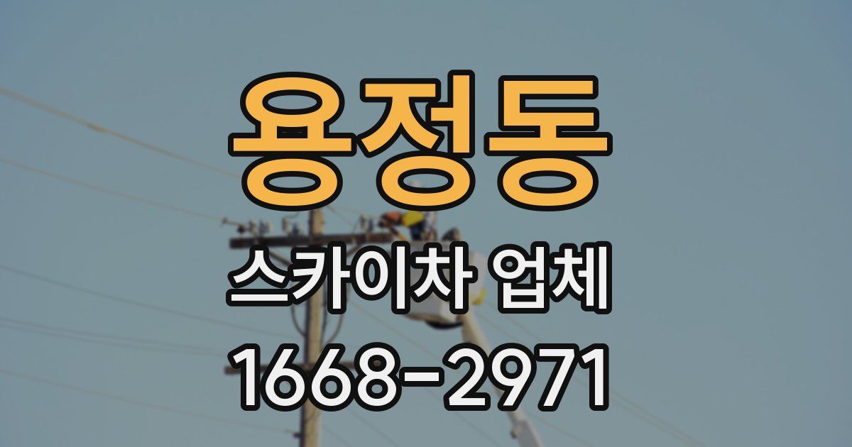 용정동 스카이차 업체