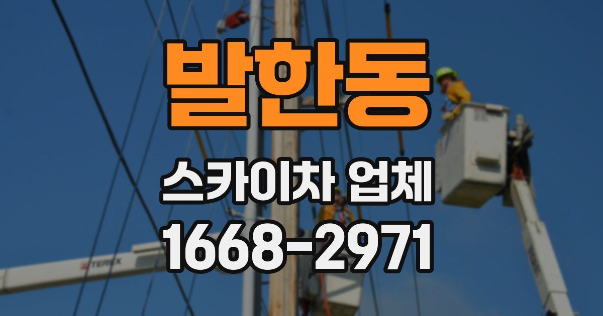 발한동 스카이차 업체