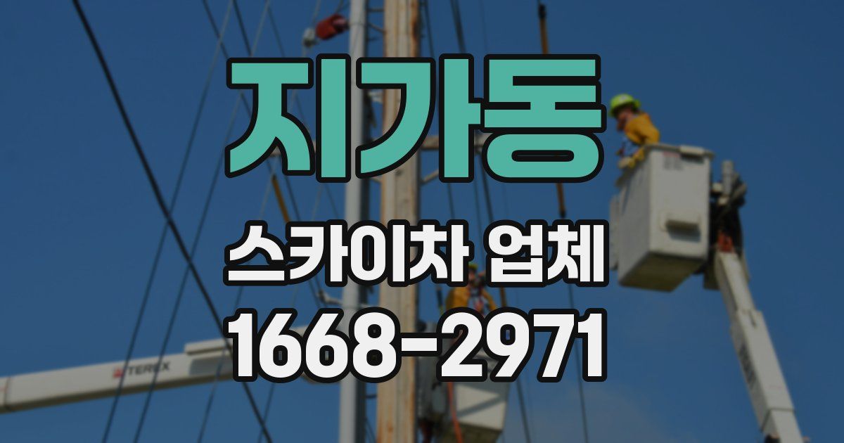 지가동 스카이차 업체
