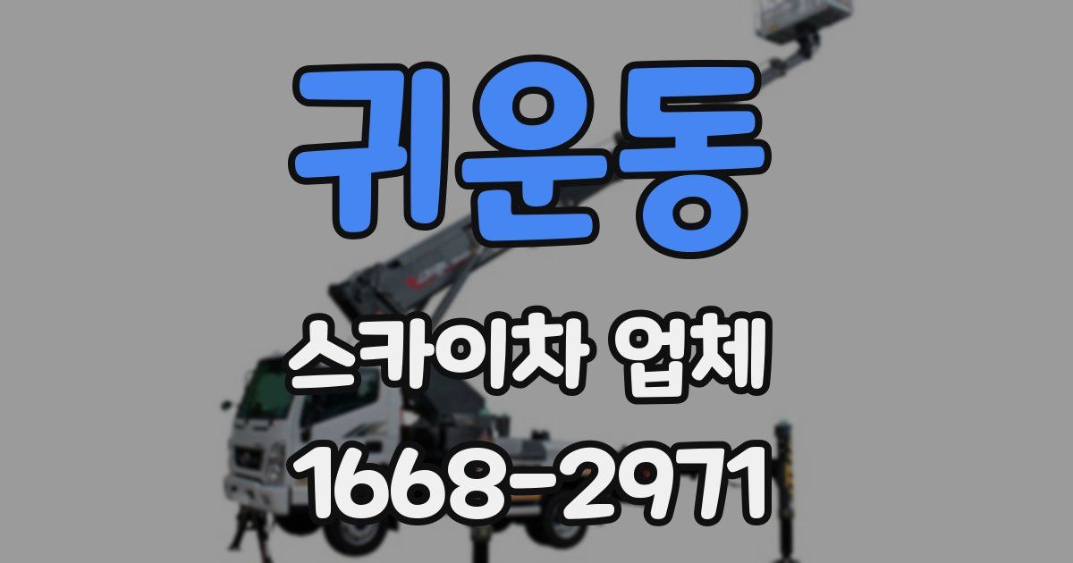 귀운동 스카이차 업체