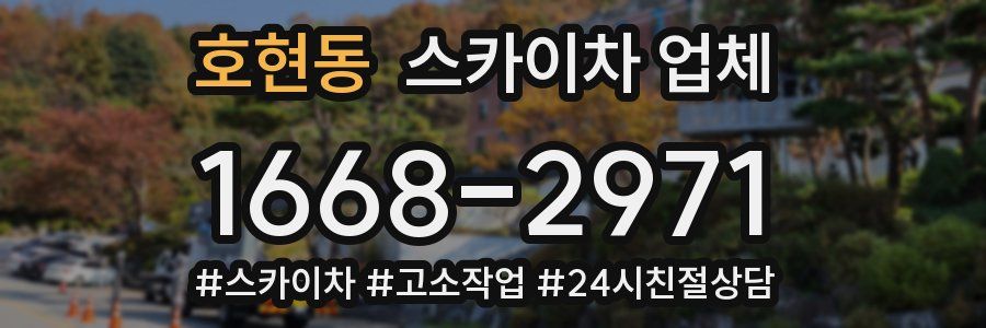 호현동 스카이차 업체