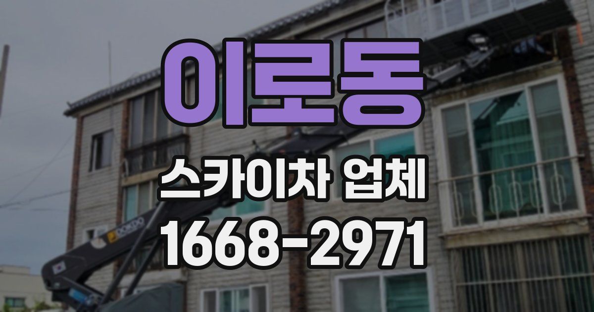 이로동 스카이차 업체