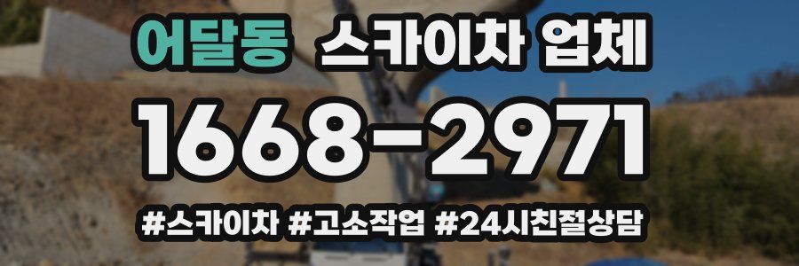 어달동 스카이차 업체