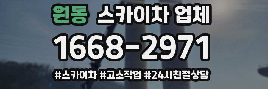 원동 스카이차 업체
