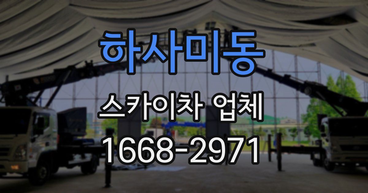 하사미동 스카이차 업체