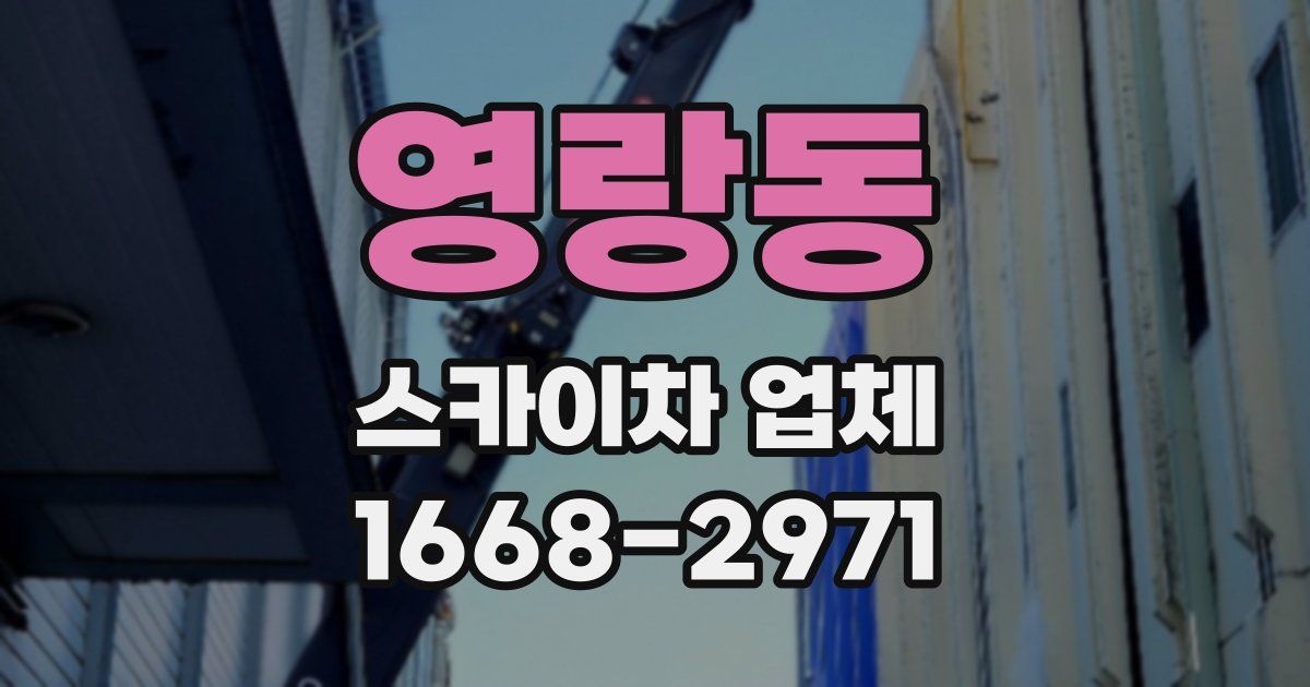 영랑동 스카이차 업체