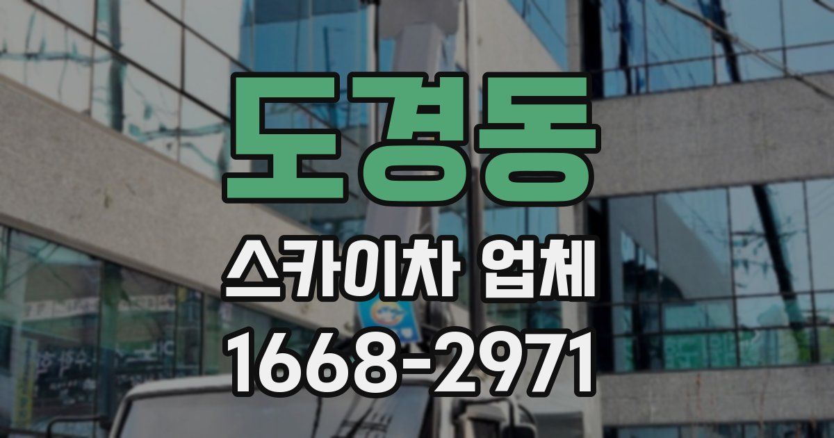 도경동 스카이차 업체