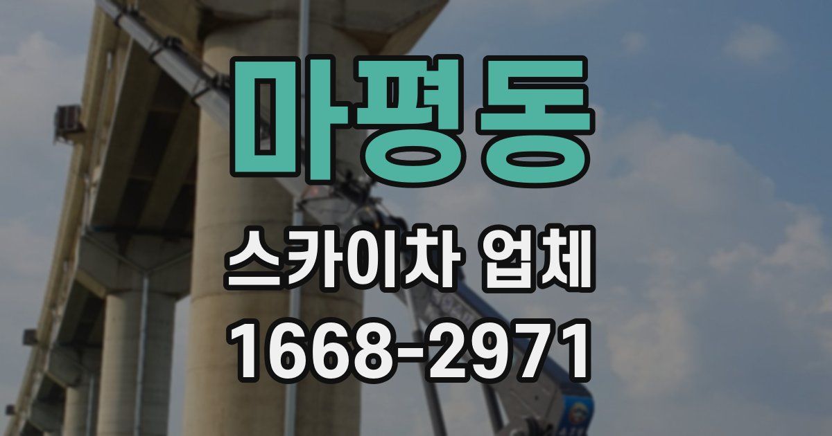 마평동 스카이차 업체