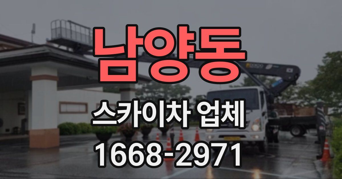 남양동 스카이차 업체