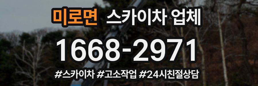 미로면 스카이차 업체