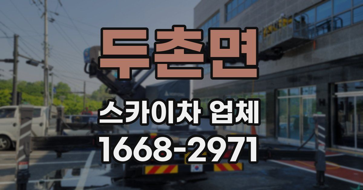 두촌면 스카이차 업체