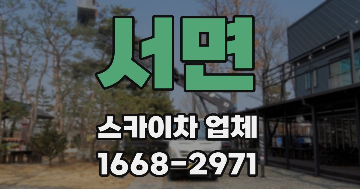 서면 스카이차 업체
