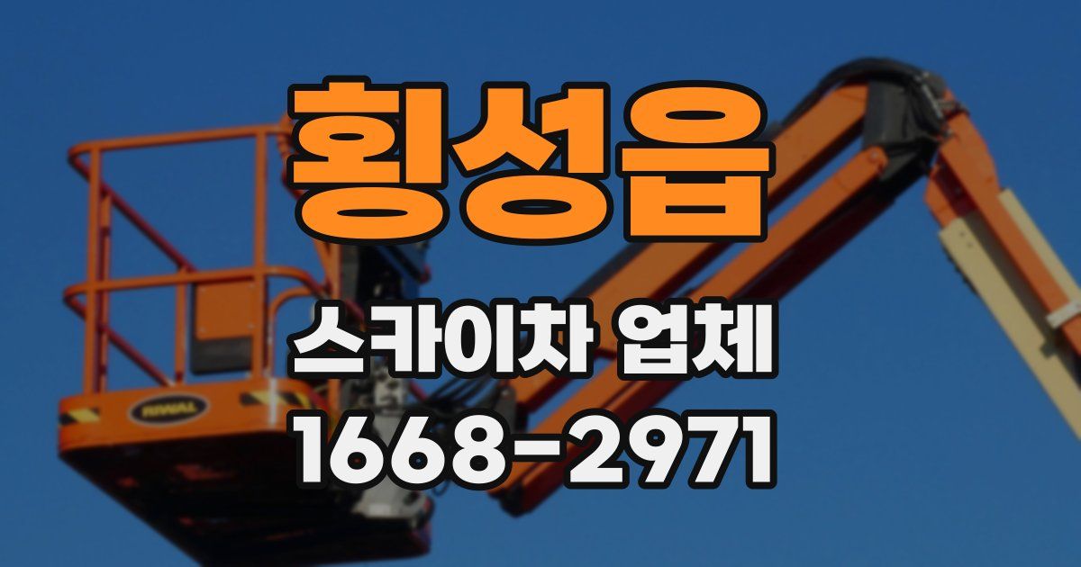 횡성읍 스카이차 업체