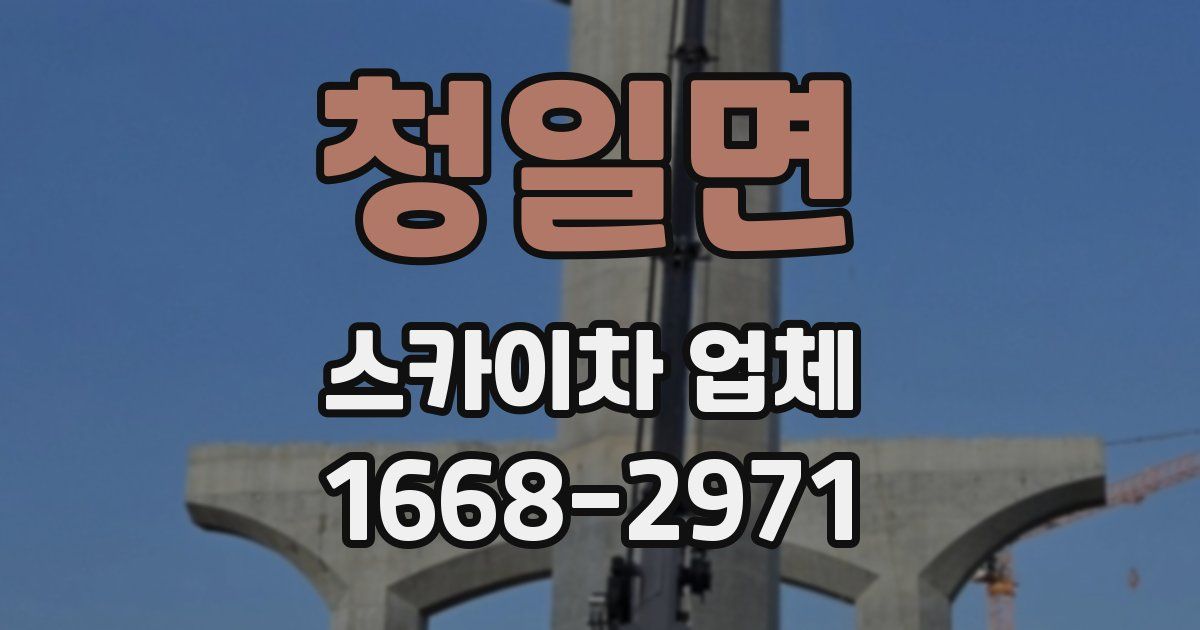 청일면 스카이차 업체