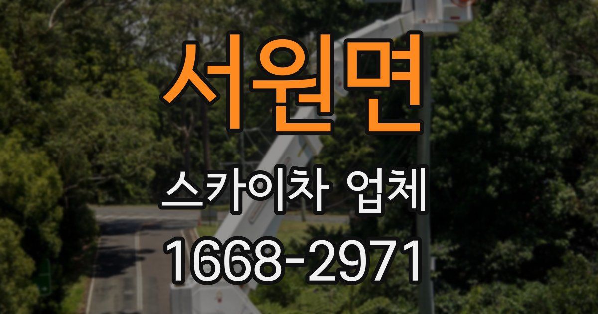 서원면 스카이차 업체