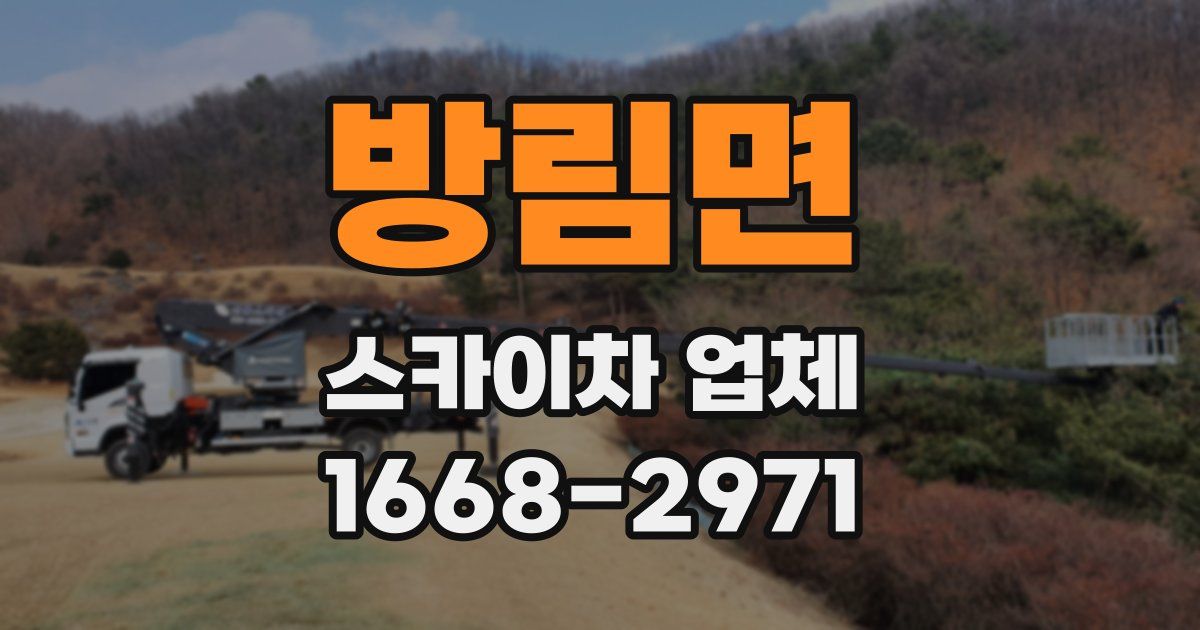 방림면 스카이차 업체