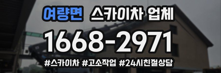 여량면 스카이차 업체