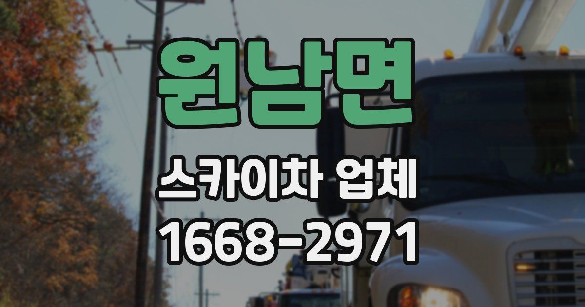 원남면 스카이차 업체
