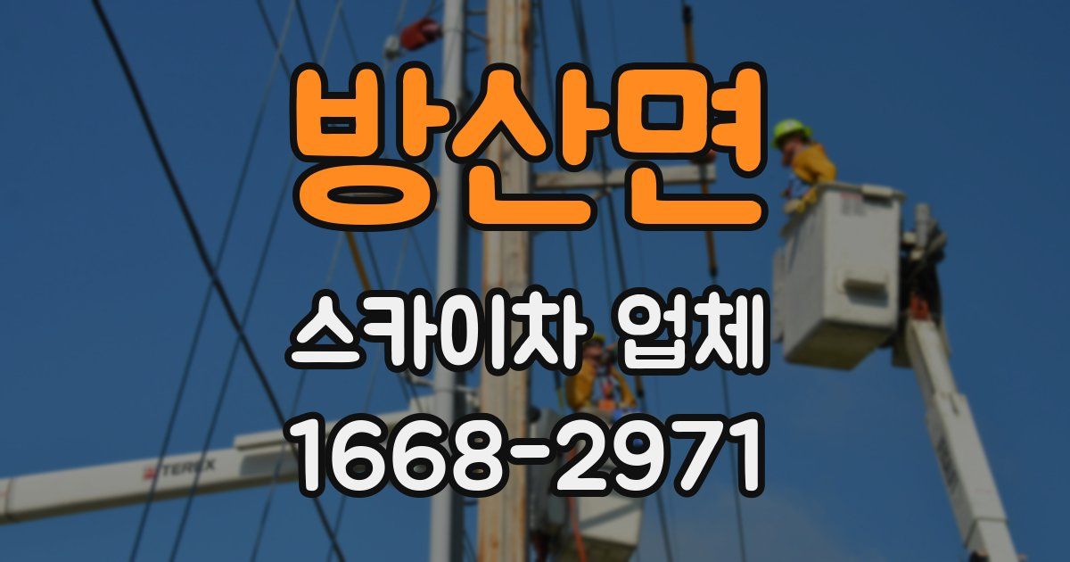 방산면 스카이차 업체