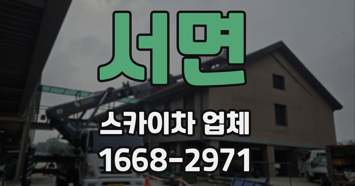 서면 스카이차 업체