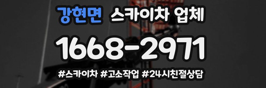 강현면 스카이차 업체
