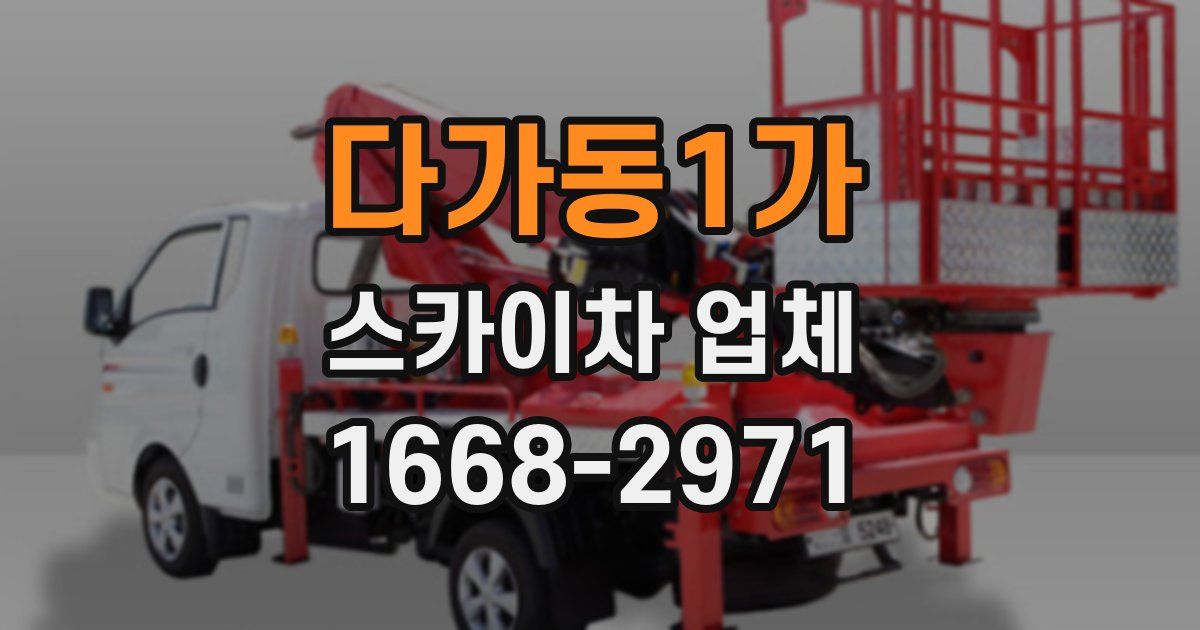 다가동1가 스카이차 업체