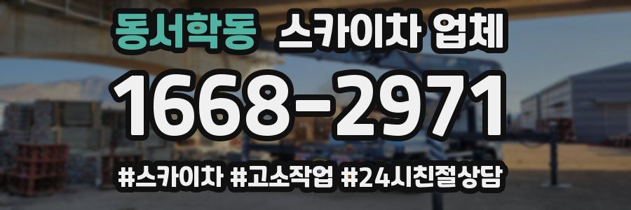 동서학동 스카이차 업체