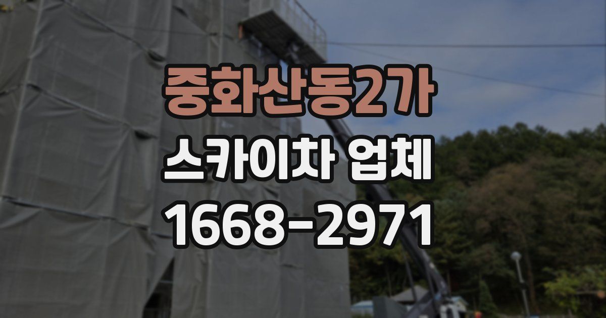 중화산동2가 스카이차 업체