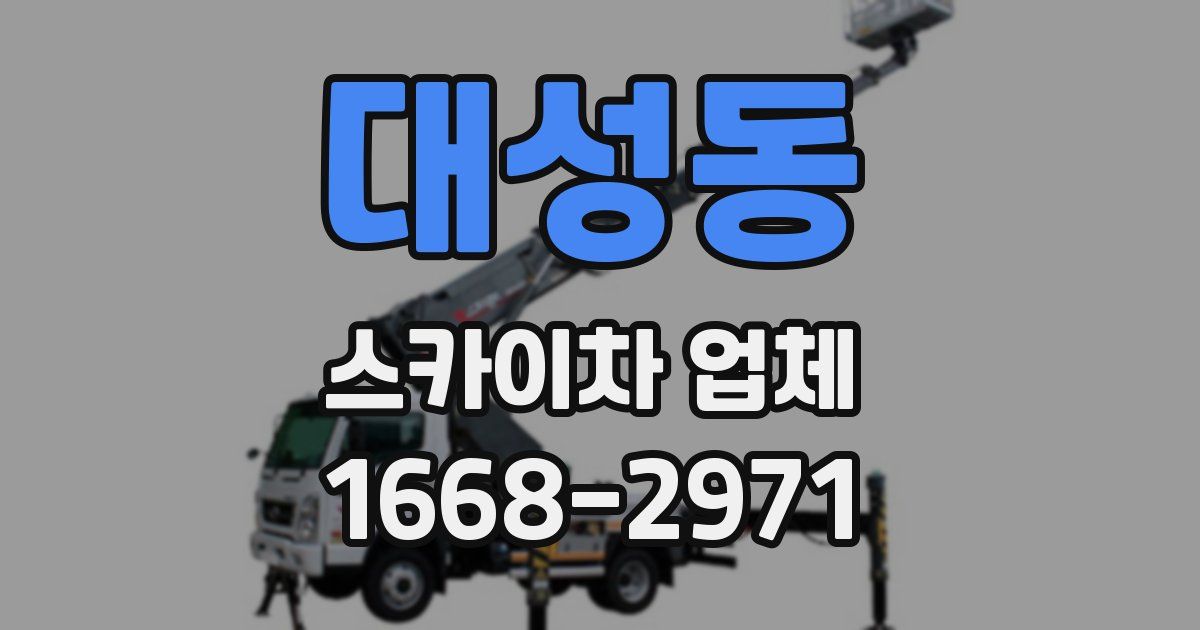대성동 스카이차 업체