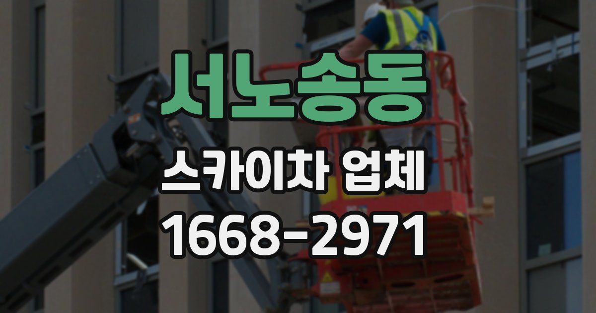 서노송동 스카이차 업체