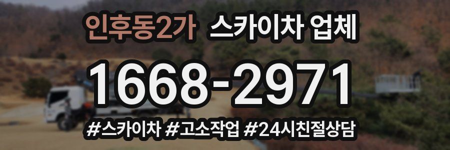 인후동2가 스카이차 업체