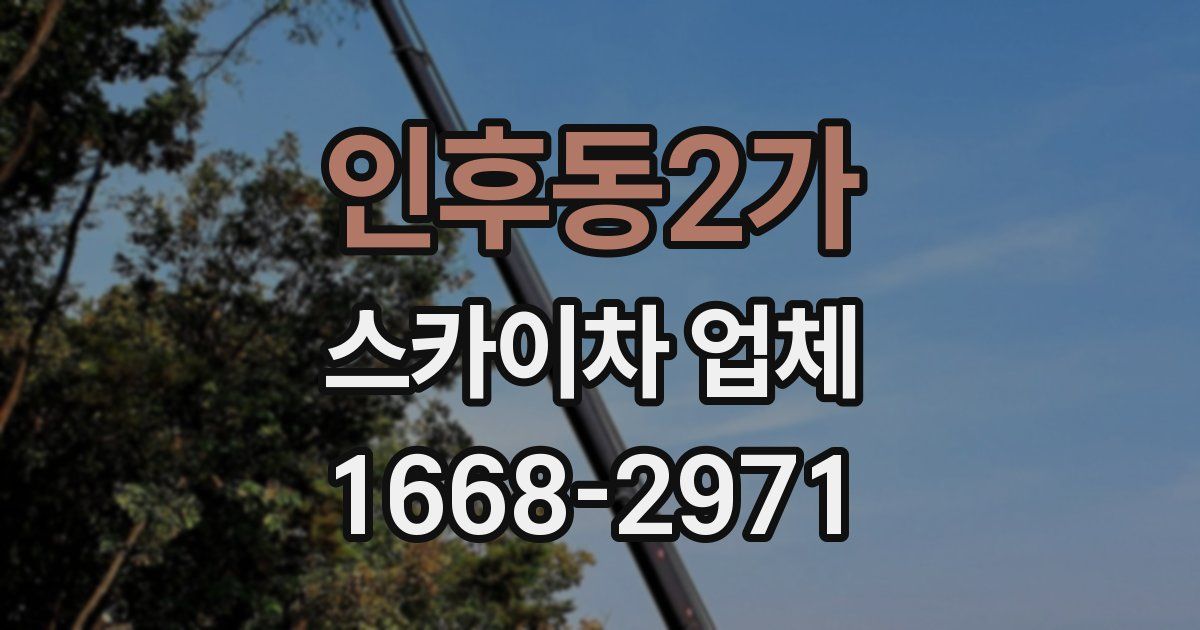 인후동2가 스카이차 업체