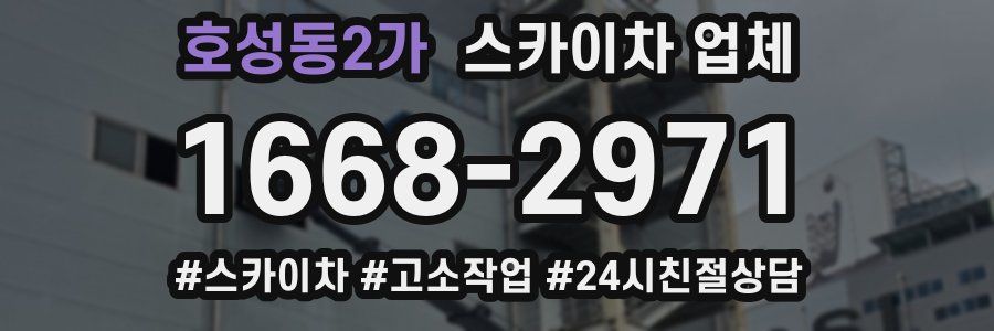 호성동2가 스카이차 업체