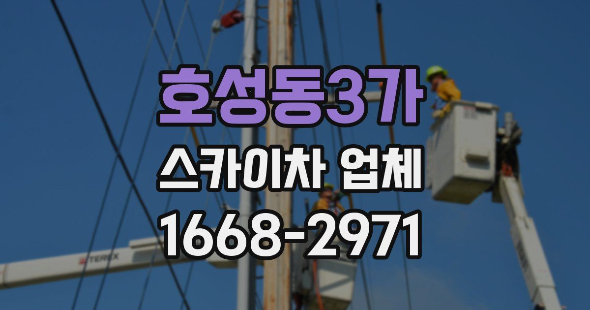 호성동3가 스카이차 업체