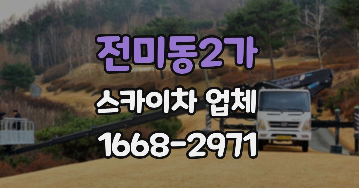 전미동2가 스카이차 업체