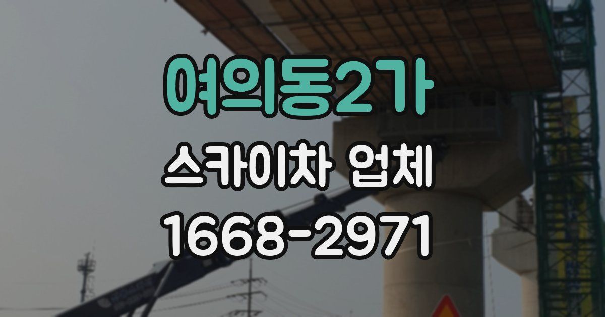 여의동2가 스카이차 업체