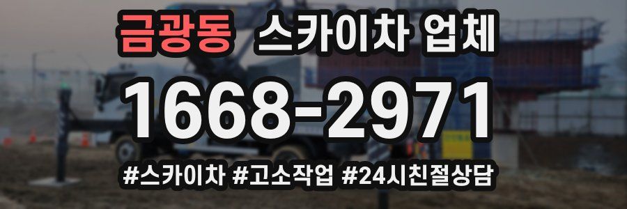 금광동 스카이차 업체